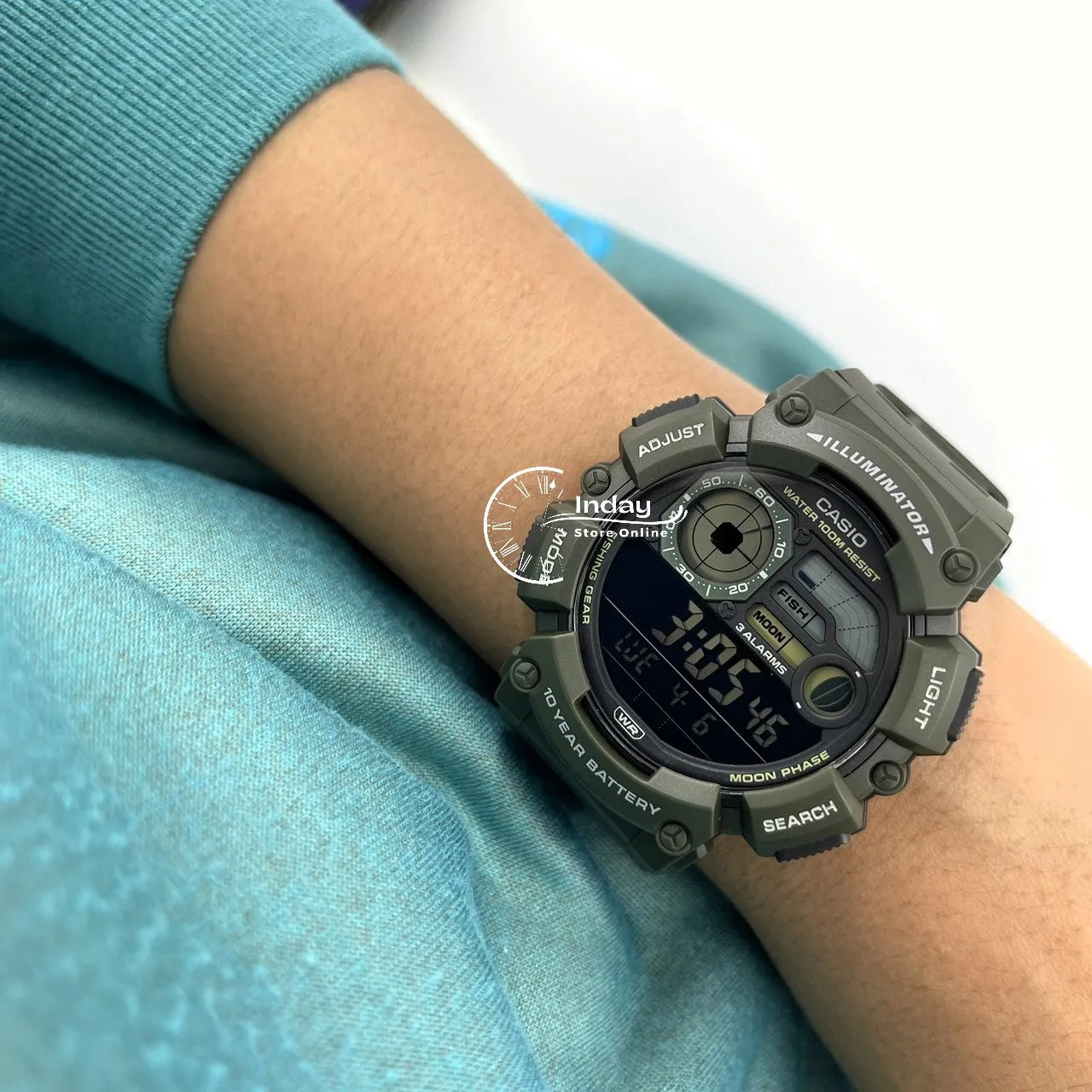 Casio Digital Men's Watch WS-1500H-3B Resin Band Resin Glass Battery Life: 10 years