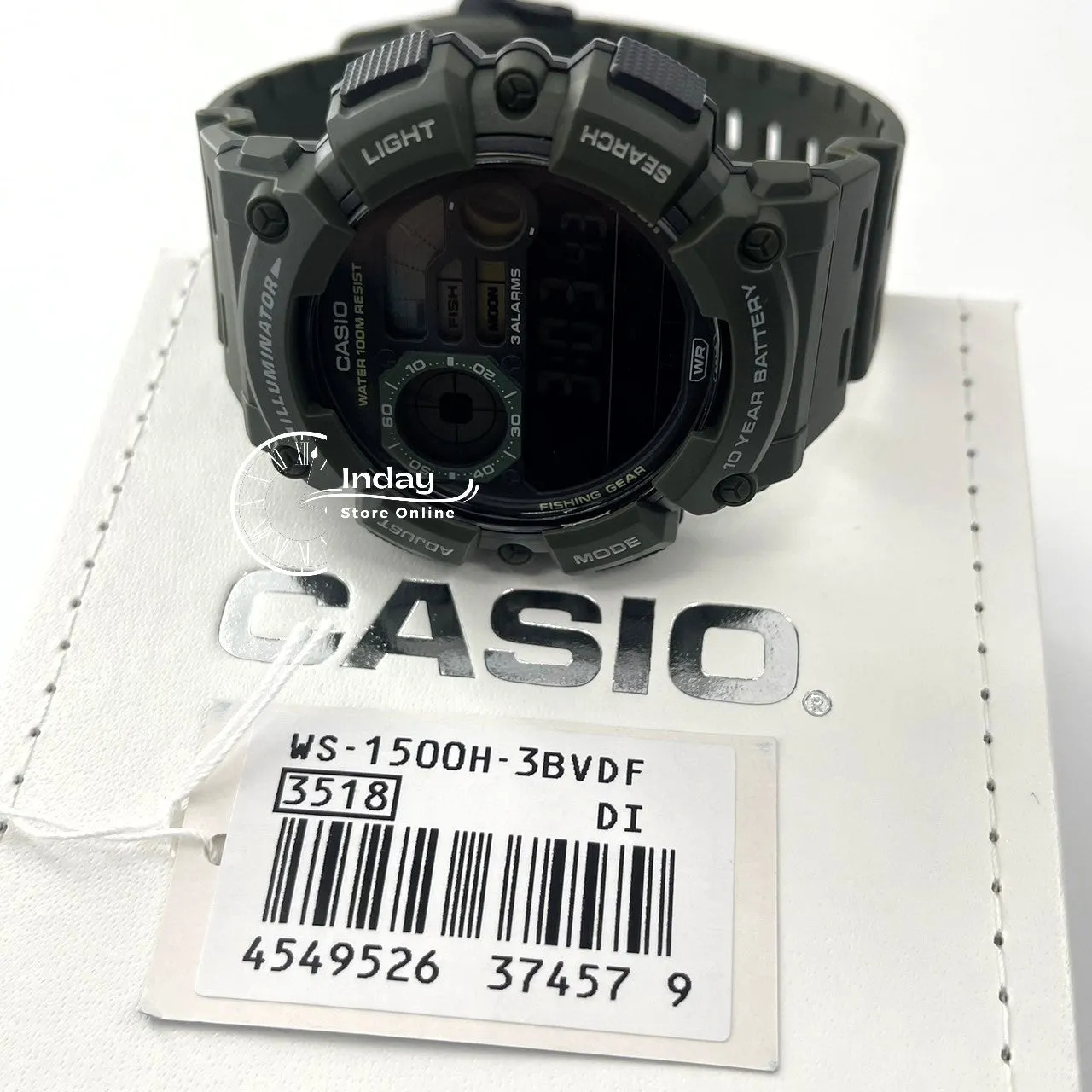 Casio Digital Men's Watch WS-1500H-3B Resin Band Resin Glass Battery Life: 10 years