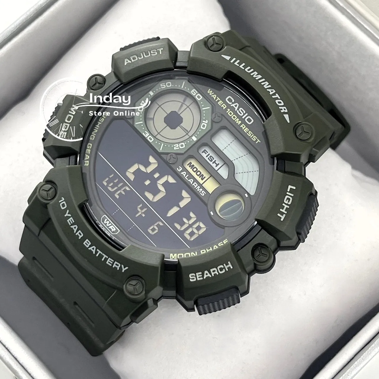 Casio Digital Men's Watch WS-1500H-3B Resin Band Resin Glass Battery Life: 10 years