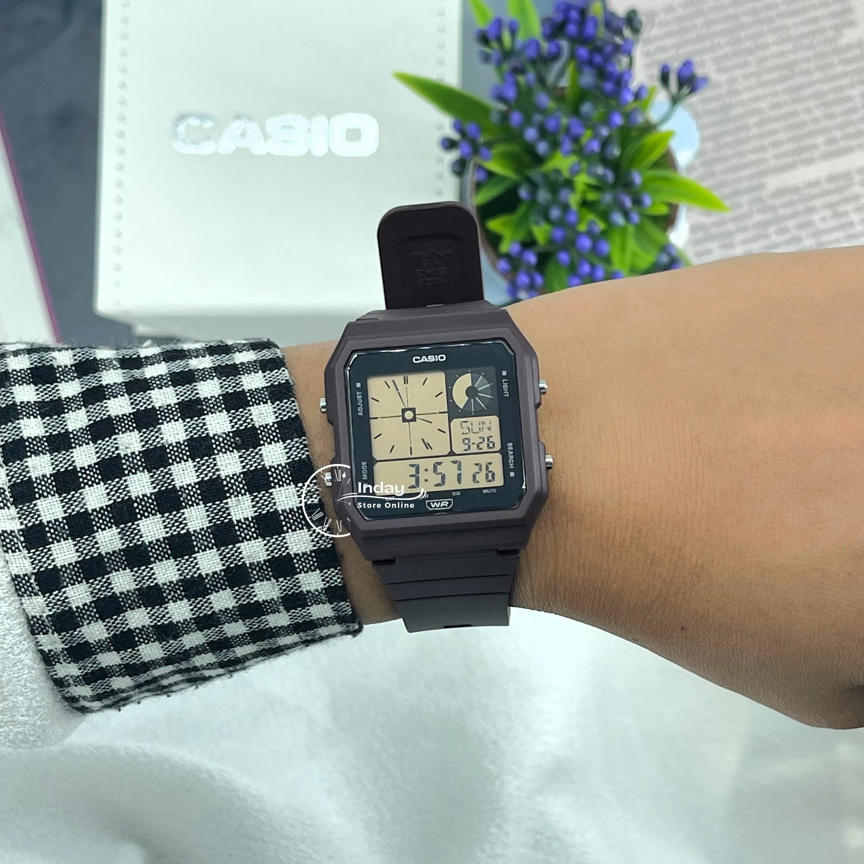 Casio Digital Unisex Watch LF-20W-5A Maroon Color Resin Strap