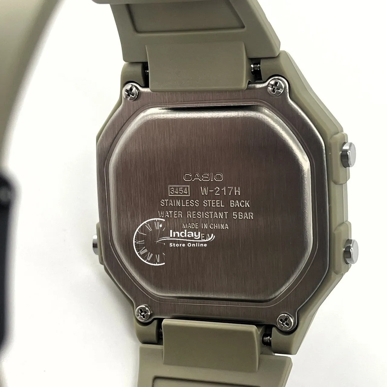 Casio Digital Unisex Watch W-217H-5A Digital Resin Band Resin Glass
