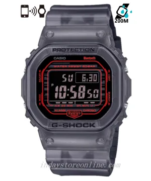 Casio G-Shock Men's Watch DW-B5600G-1 Digital 5600 Series  Transparent Color Mobile link (Wireless linking using Bluetooth®)