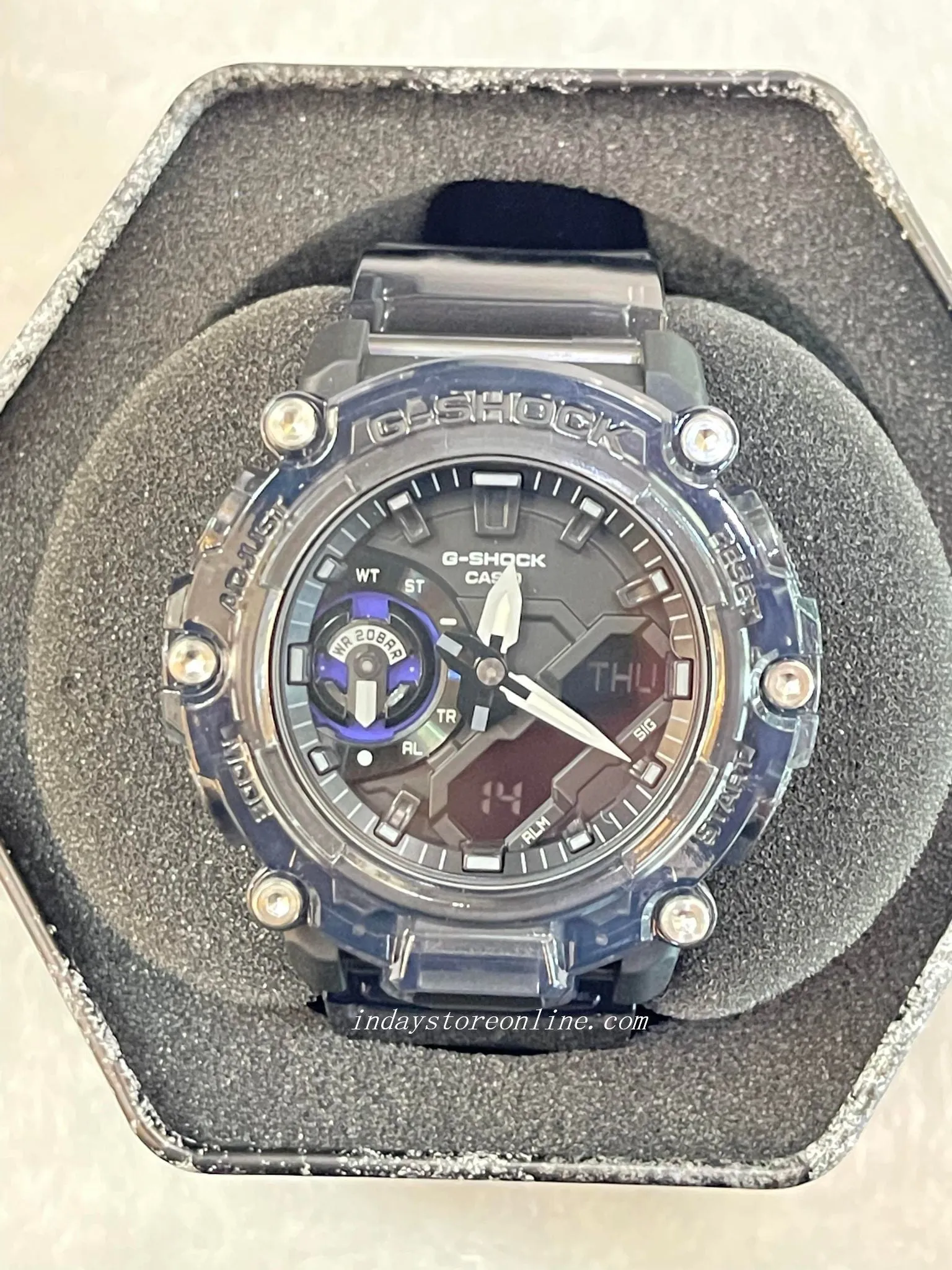 Casio G-Shock Men's Watch GA-2200SKL-8A Analog-Digital Sound Wave Series Transparent Color Sporty Design