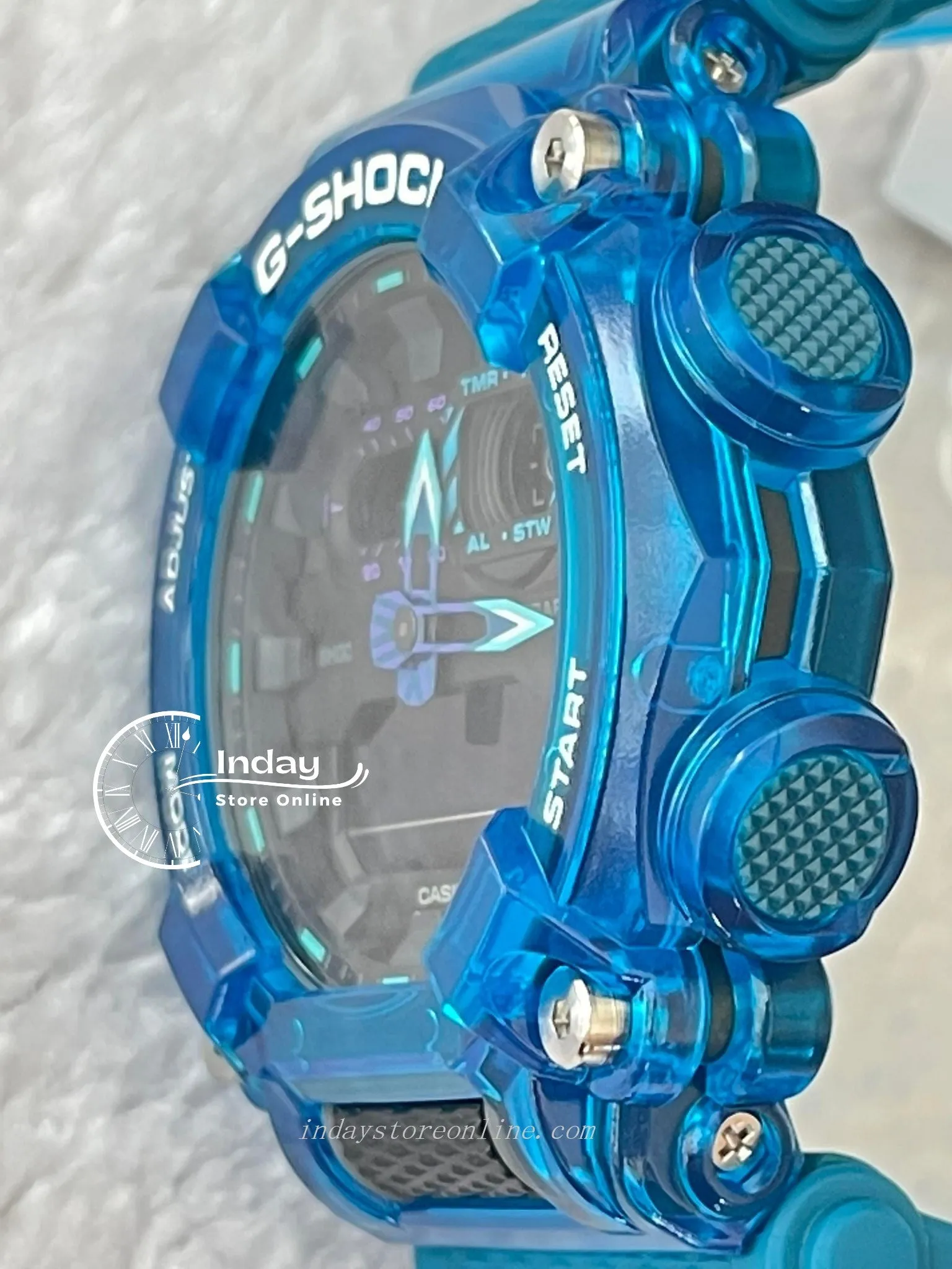 Casio G-Shock Men's Watch GA-900SKL-2A Analog-Digital Sound Wave Series Sporty Design Transparent Color