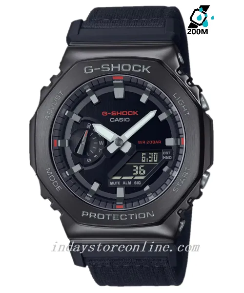 Casio G-Shock Men's Watch GM-2100CB-1A Shock Resistant Mineral Glass Cloth Band
