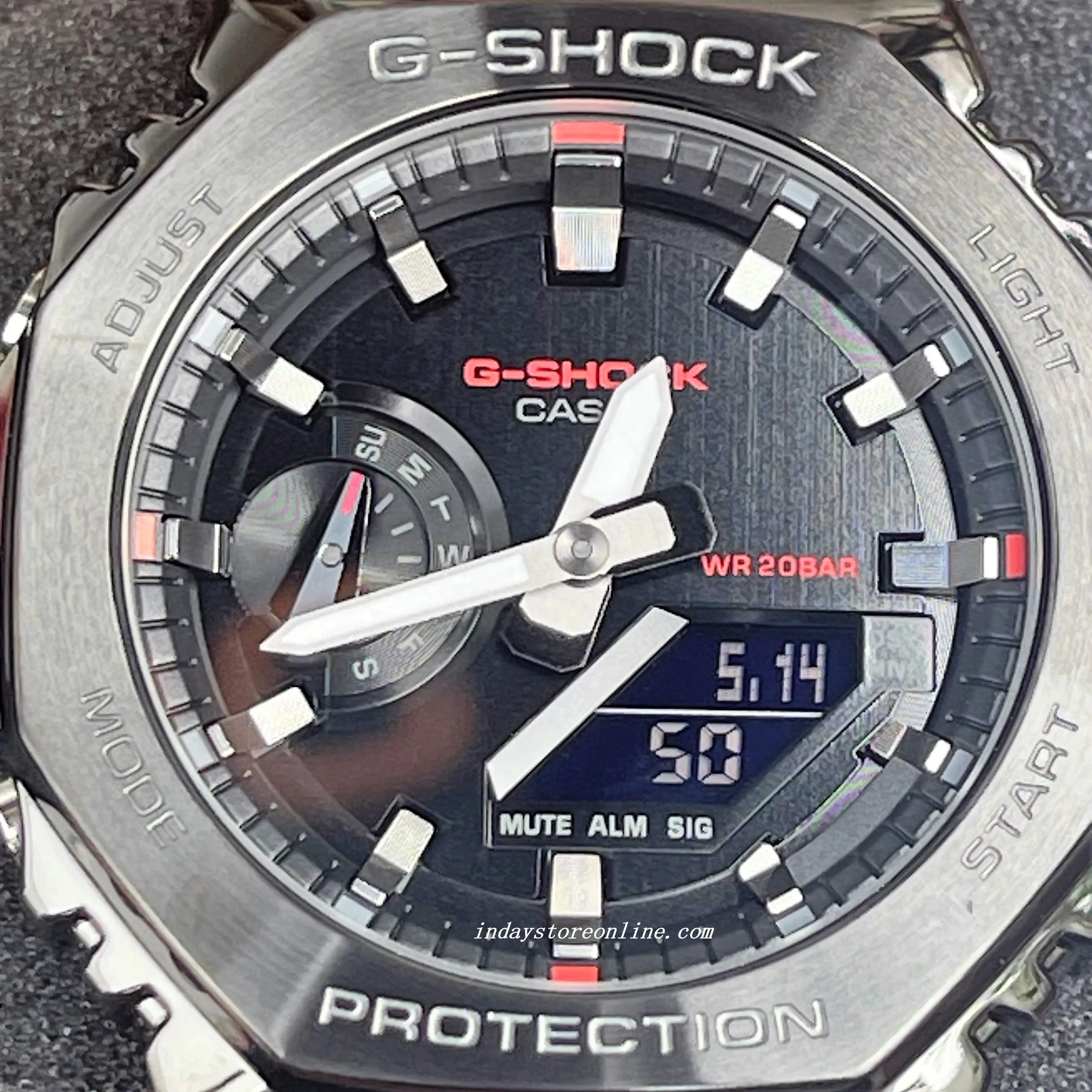 Casio G-Shock Men's Watch GM-2100CB-1A Shock Resistant Mineral Glass Cloth Band