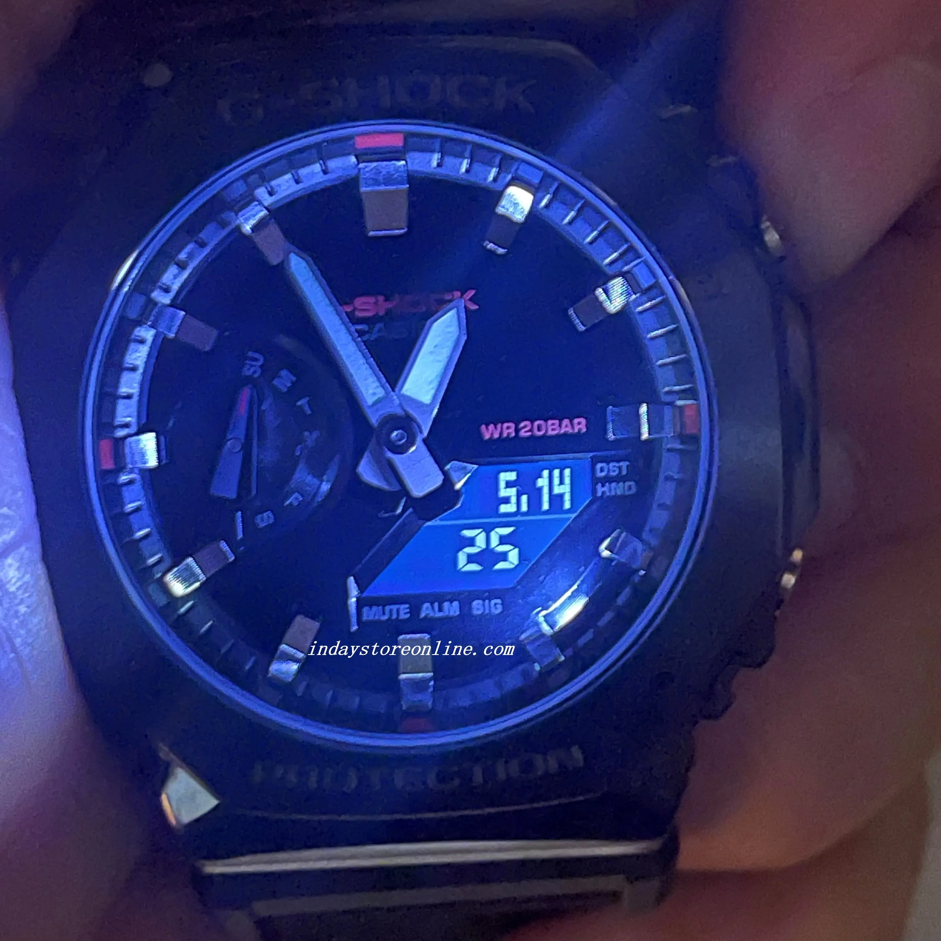 Casio G-Shock Men's Watch GM-2100CB-1A Shock Resistant Mineral Glass Cloth Band