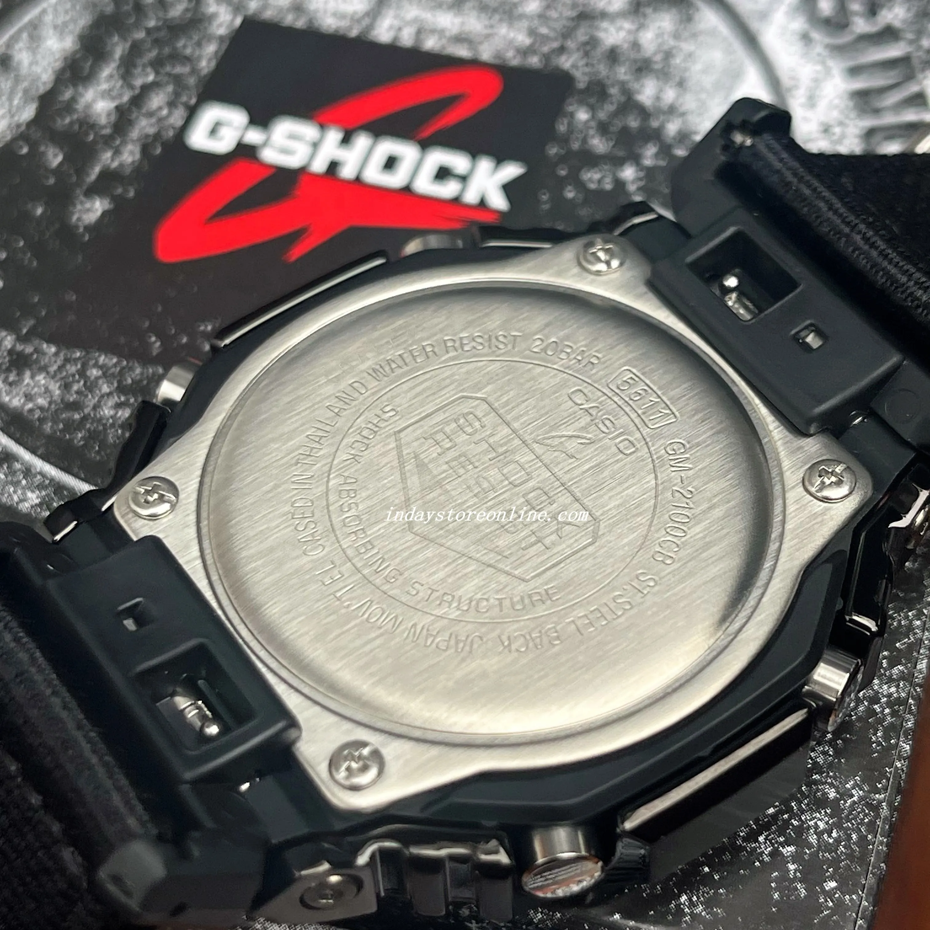 Casio G-Shock Men's Watch GM-2100CB-1A Shock Resistant Mineral Glass Cloth Band