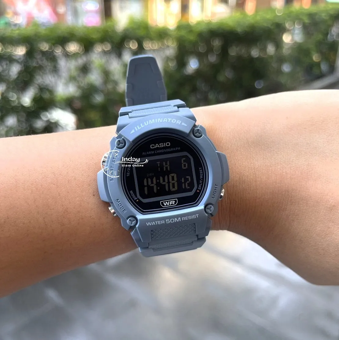 Casio Women's Watch W-219HC-2B Digital Sporty Design Resin Band Resin Glass