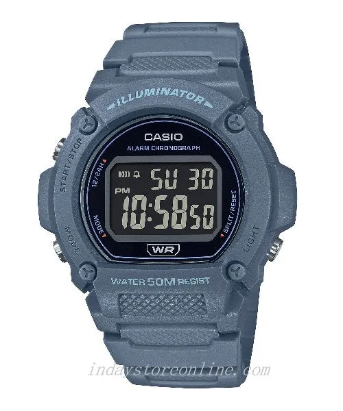 Casio Women's Watch W-219HC-2B Digital Sporty Design Resin Band Resin Glass