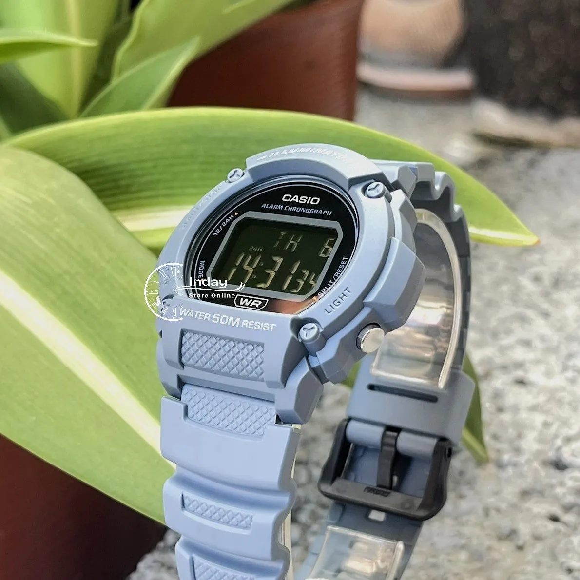 Casio Women's Watch W-219HC-2B Digital Sporty Design Resin Band Resin Glass