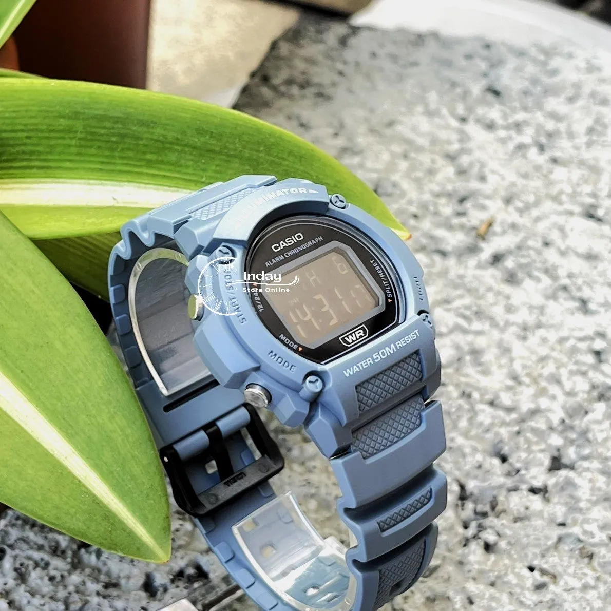 Casio Women's Watch W-219HC-2B Digital Sporty Design Resin Band Resin Glass