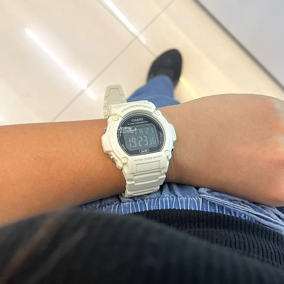 Casio Women's Watch W-219HC-8B Digital Sporty Design Resin Band Resin Glass