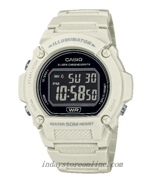 Casio Women's Watch W-219HC-8B Digital Sporty Design Resin Band Resin Glass
