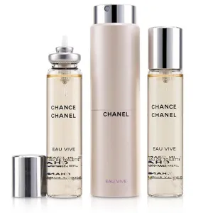 CHANEL CHANCE EAU VIVE FOR WOMEN EDT 3x20 ml   2 REFILLS TRAVEL SPRAY