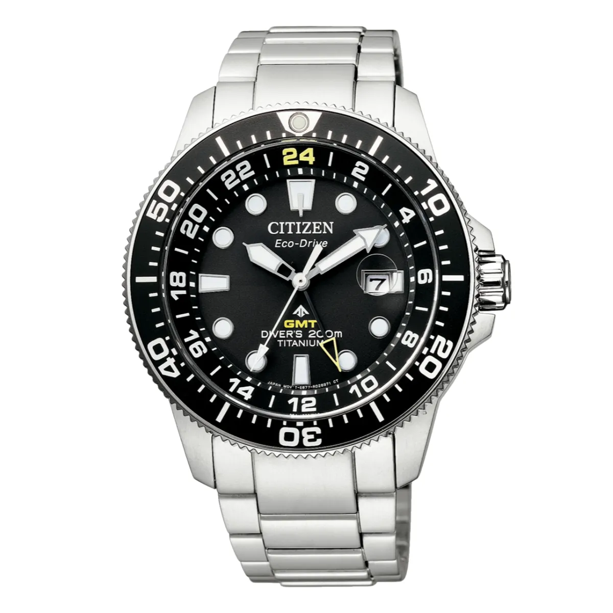 Citizen Promaster BJ7110-89E BJ7110 BJ7110-89 Marine Eco-Drive Black Dial Titanium Watch