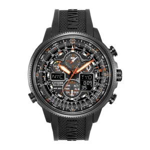 Citizen Promaster Navihawk A-T Mens Eco Drive Chronograph Black Tone Black Strap Watch