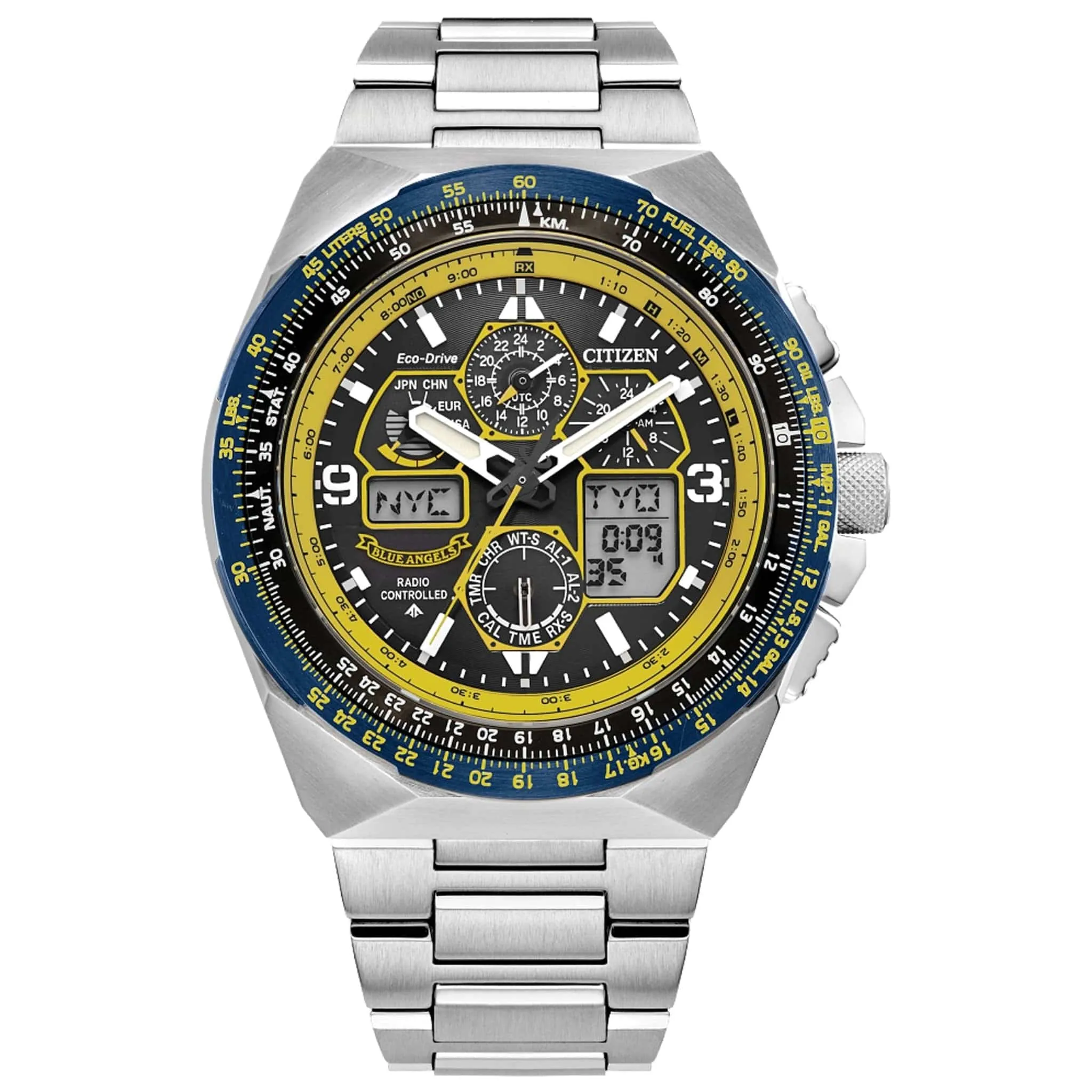 Citizen Promaster Skyhawk A-T Blue Dial Stainless Steel Bracelet Watch (Internal E6B) JY8125-54L