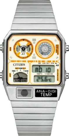 Citizen Retro Analog-Digital X Star Wars Record Label ANA-DIGI Temp JDM Limited Edition Droid "BB-8" JG2111-58A