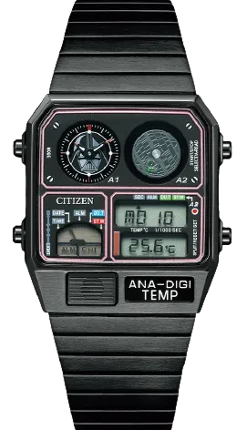 Citizen Retro Analog-Digital X Star Wars Record Label ANA-DIGI Temp JDM Limited Edition "DARTH VADER" JG2115-57E