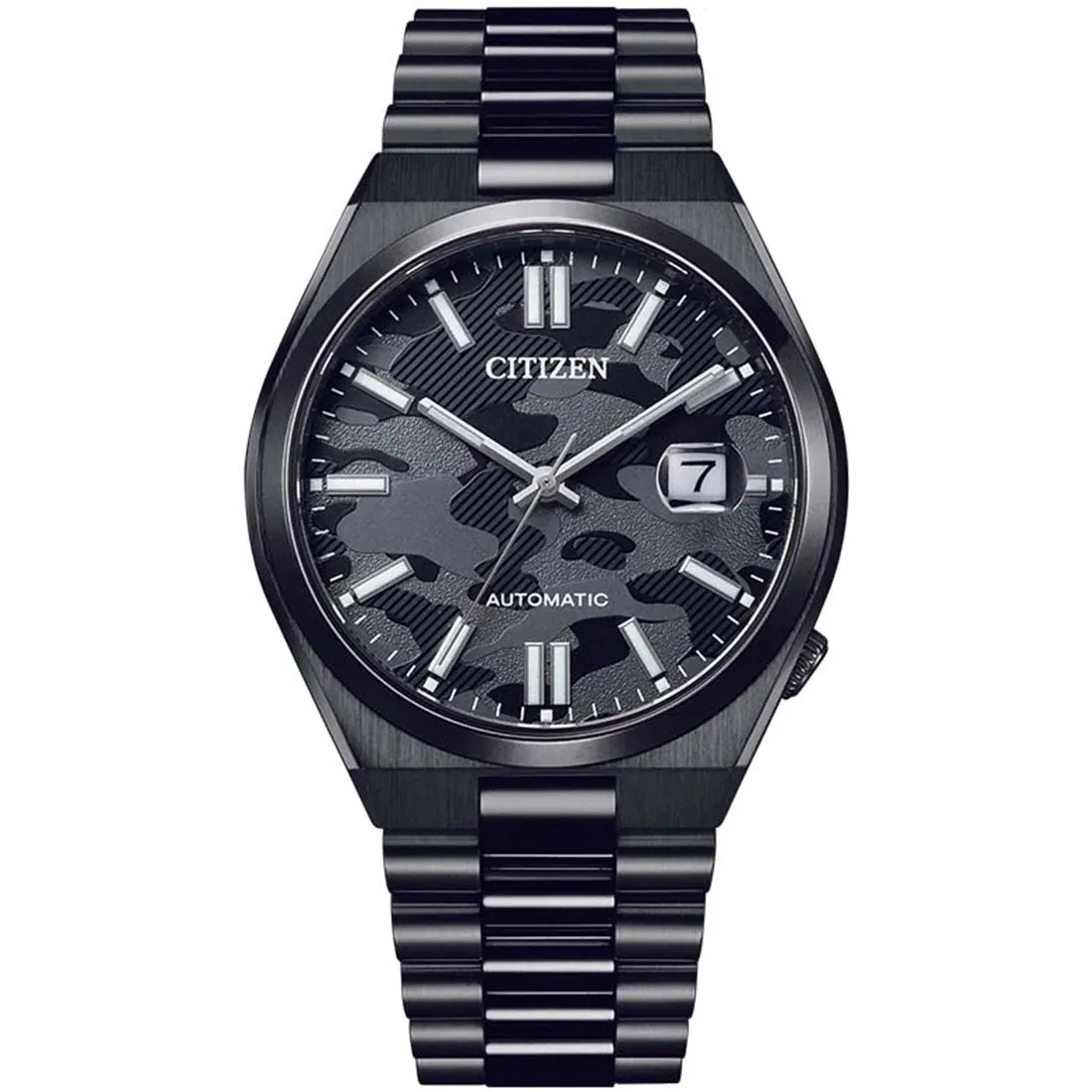 Citizen Tsuyosa NJ0155-87E Black Camouflage Mechanical Stainless Steel Watch