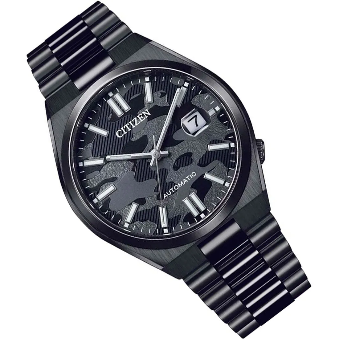 Citizen Tsuyosa NJ0155-87E Black Camouflage Mechanical Stainless Steel Watch