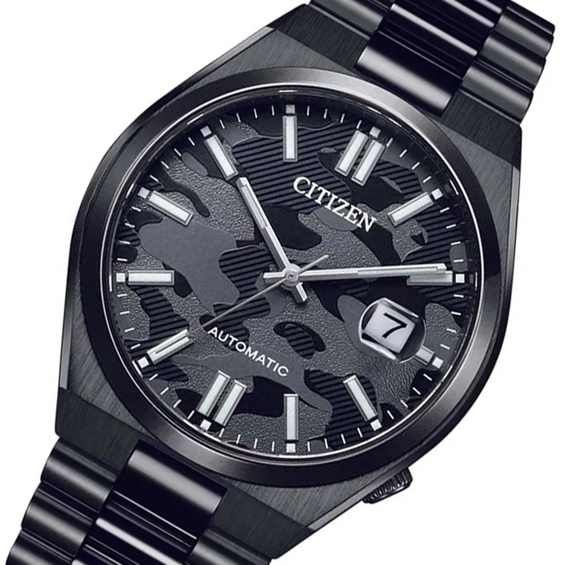 Citizen Tsuyosa NJ0155-87E Black Camouflage Mechanical Stainless Steel Watch