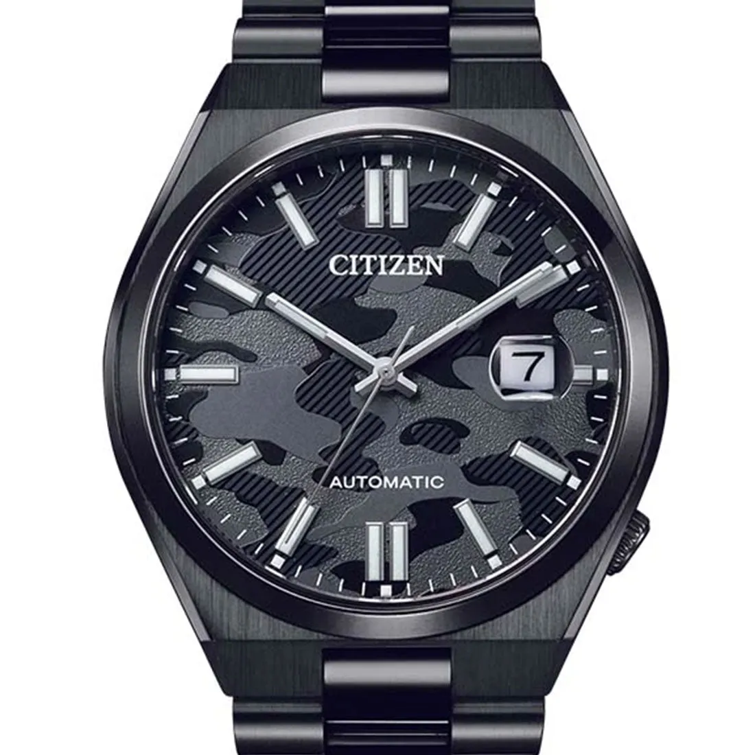 Citizen Tsuyosa NJ0155-87E Black Camouflage Mechanical Stainless Steel Watch
