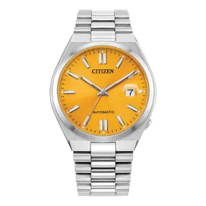 Citizen Tsuyosa Sport Automatic Mens Stainless Steel Yellow Dial Watch