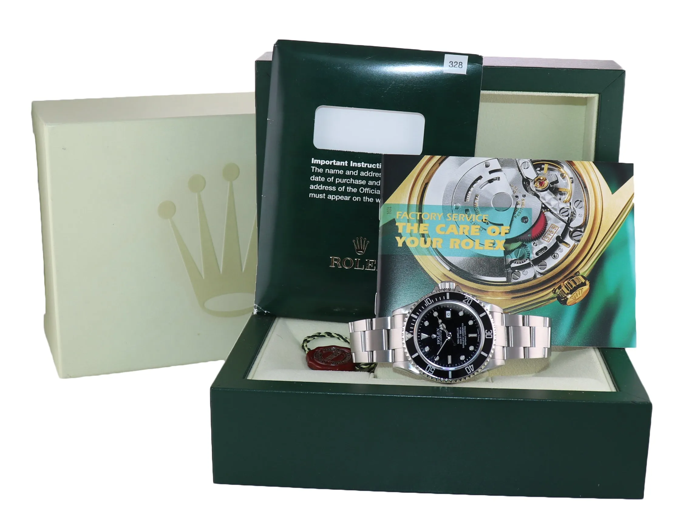 Copy of 2004 NO HOLES Rolex Sea-Dweller Steel 16600 Black Dial Date 40mm Watch Box