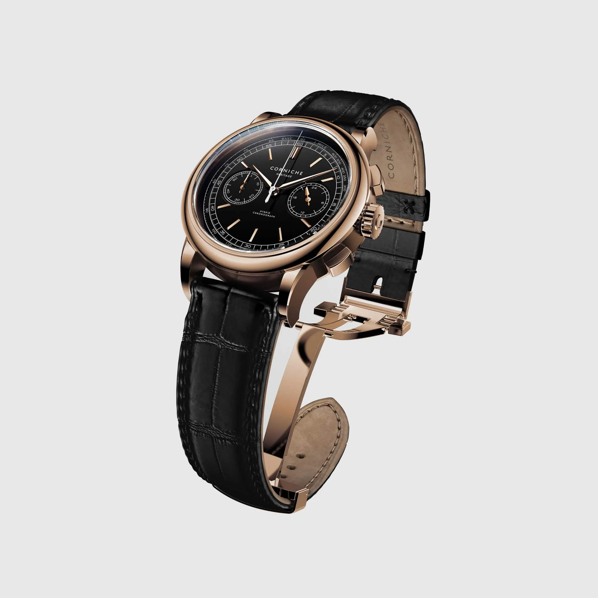 CORNICHE Chronograph Rose Gold / Black Dial