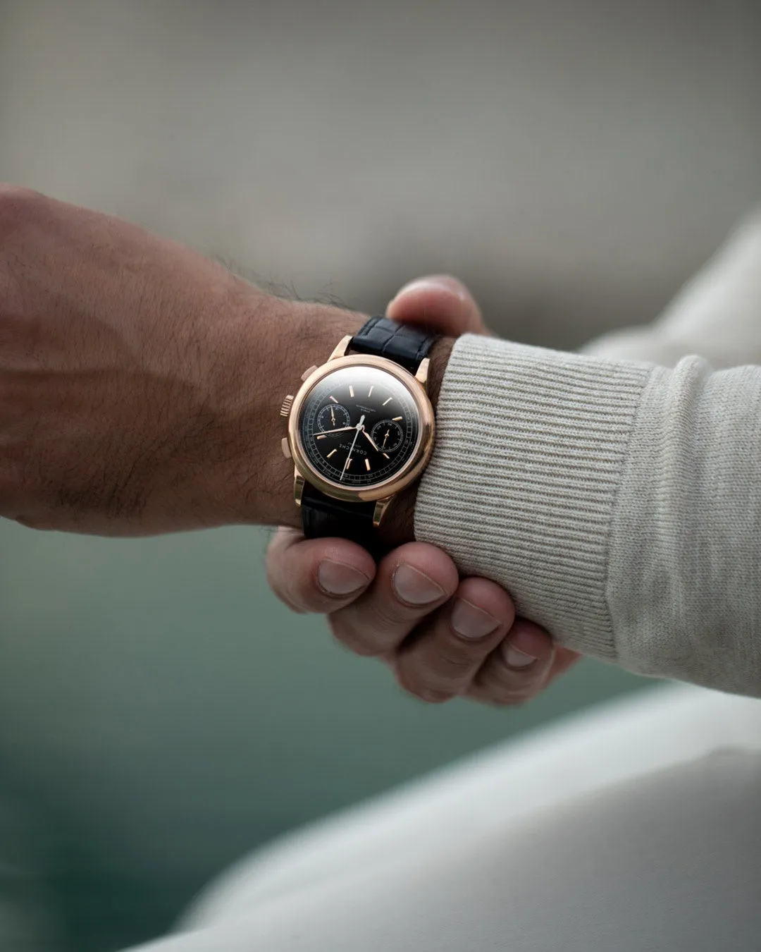 CORNICHE Chronograph Rose Gold / Black Dial