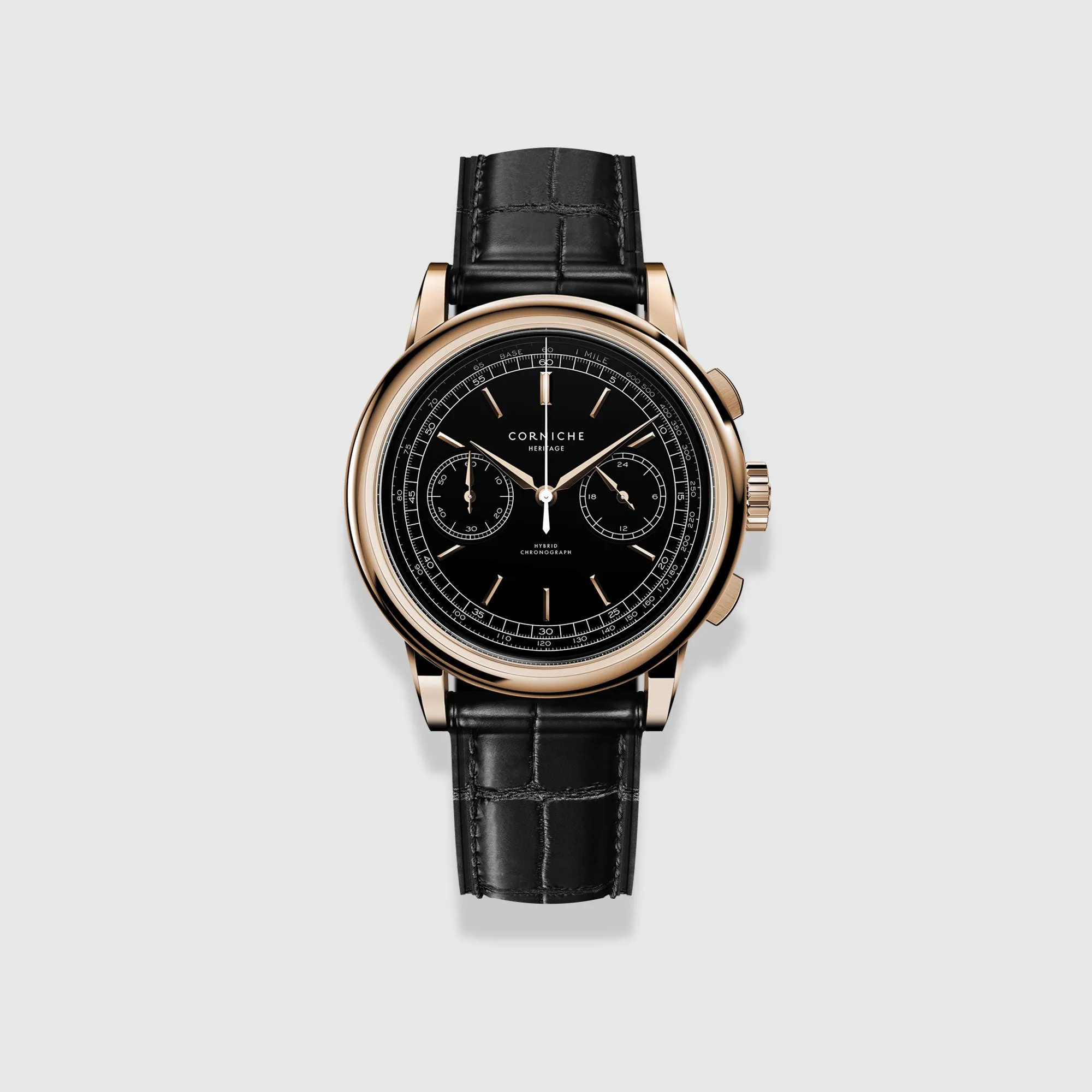 CORNICHE Chronograph Rose Gold / Black Dial