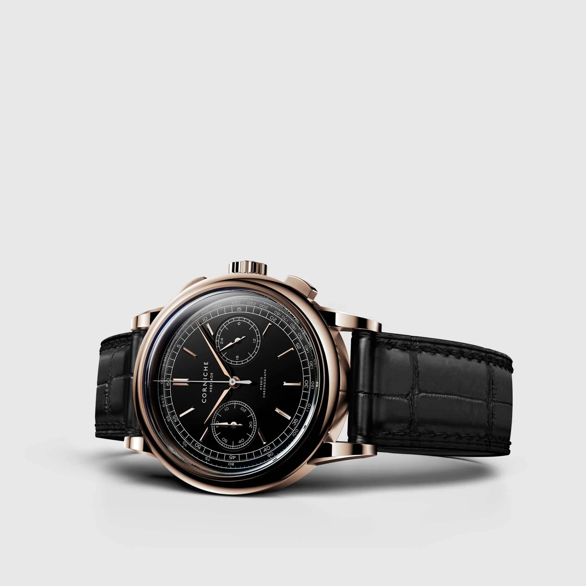 CORNICHE Chronograph Rose Gold / Black Dial