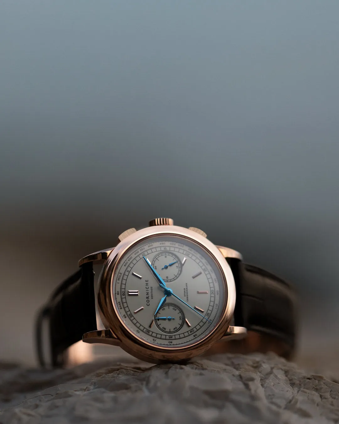 CORNICHE Chronograph Rose Gold with Cream dial