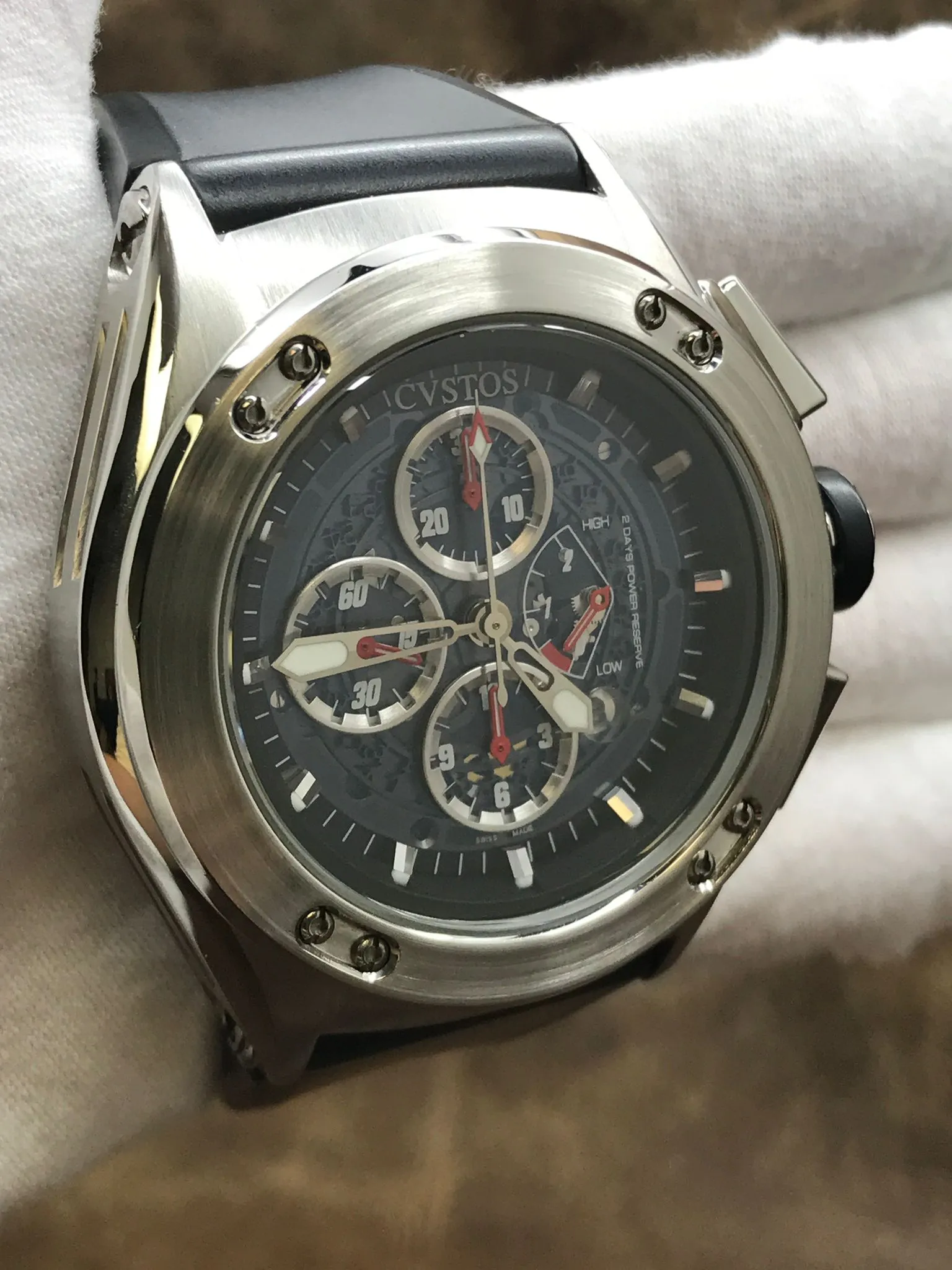CVSTOS Chronograph Challenge-R 50 Black Dial Automatic Men's Watch