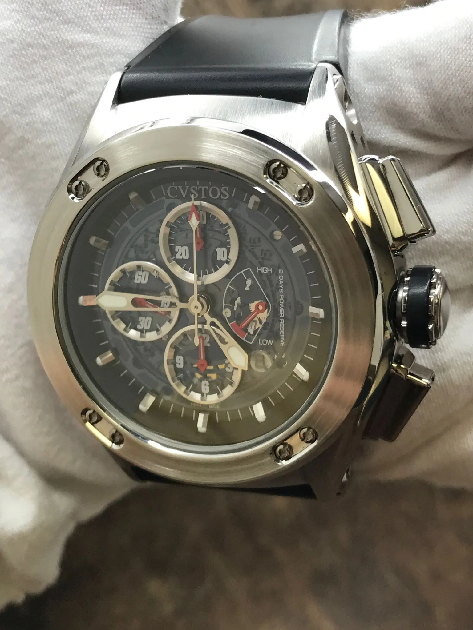 CVSTOS Chronograph Challenge-R 50 Black Dial Automatic Men's Watch