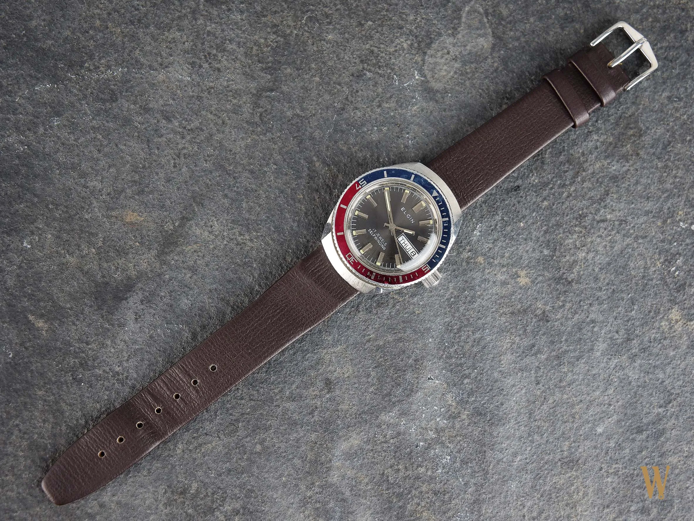 Elgin Vintage "Pepsi" Dive Watch
