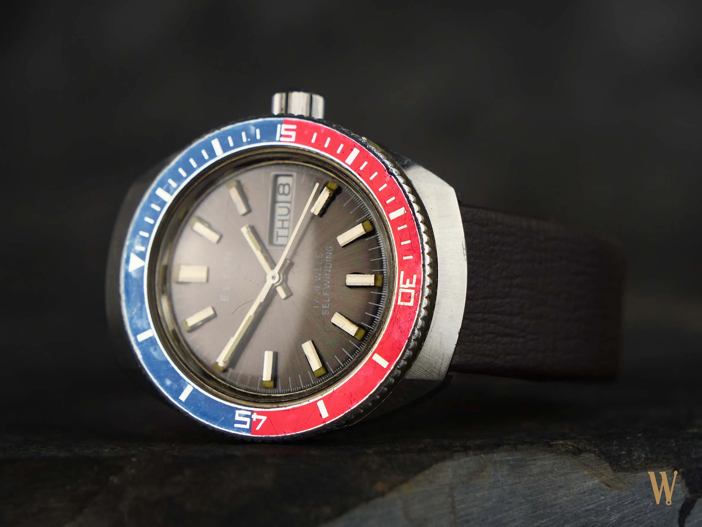 Elgin Vintage "Pepsi" Dive Watch