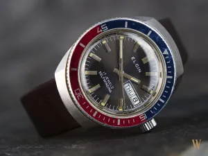 Elgin Vintage "Pepsi" Dive Watch