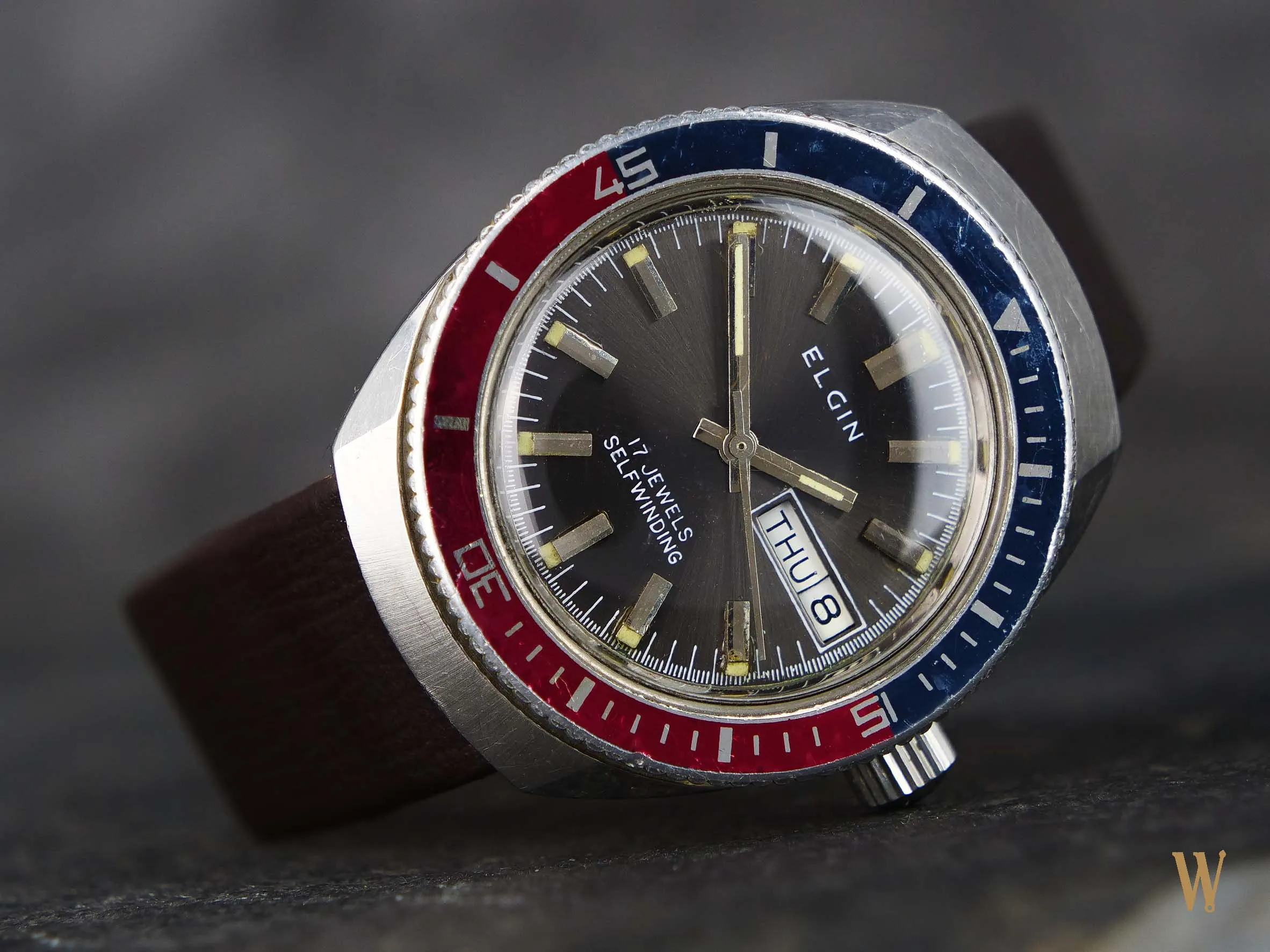 Elgin Vintage "Pepsi" Dive Watch