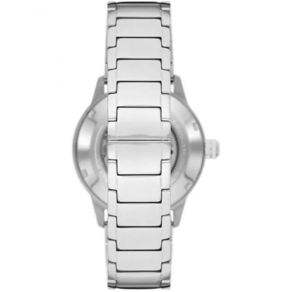 EMPORIO ARMANI Mario Silver Stainless Steel Green Dial Automatic Watch for Gents - AR60053
