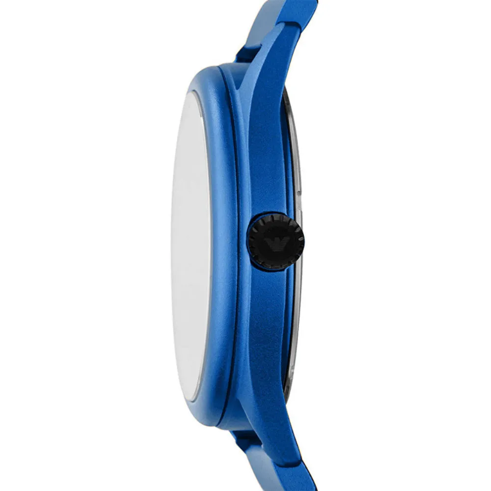 Emporio Armani Matteo Green Dial Aluminum Blue Men's Watch
