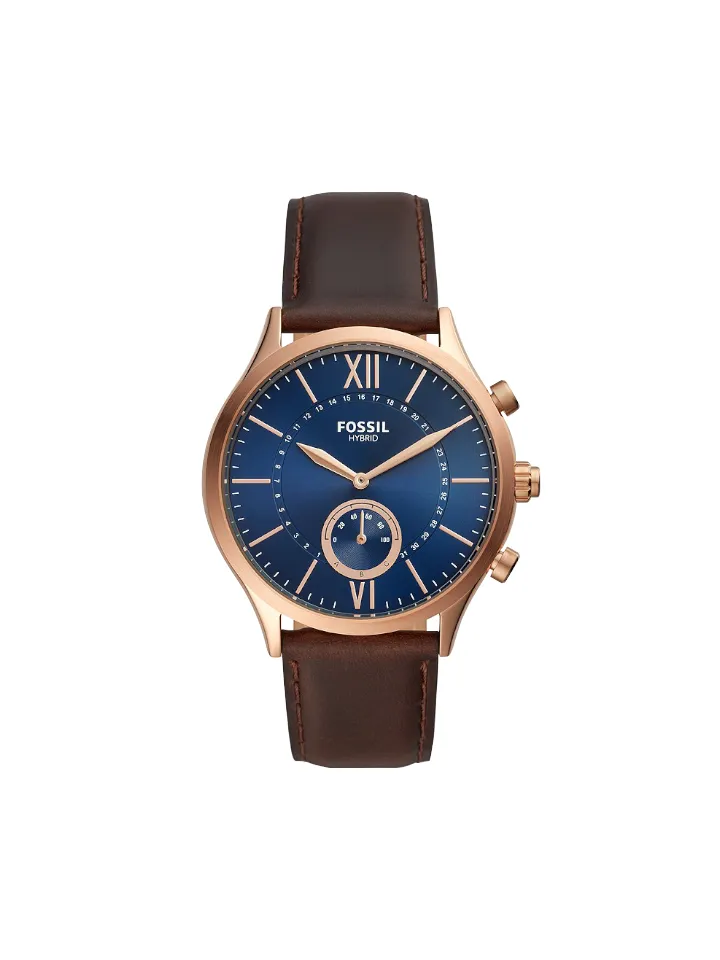 Fossil BQT1107 Men Hybrid Smartwatch Fenmore Brown Leather Strap