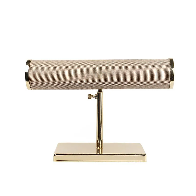 Gold T Bar Jewelry Stand for Bracelets and Watches - Luxury Watch Display Stand
