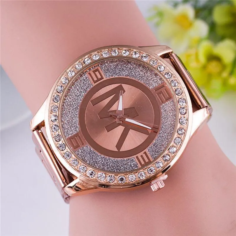 Gold top Studded luxury business  watch