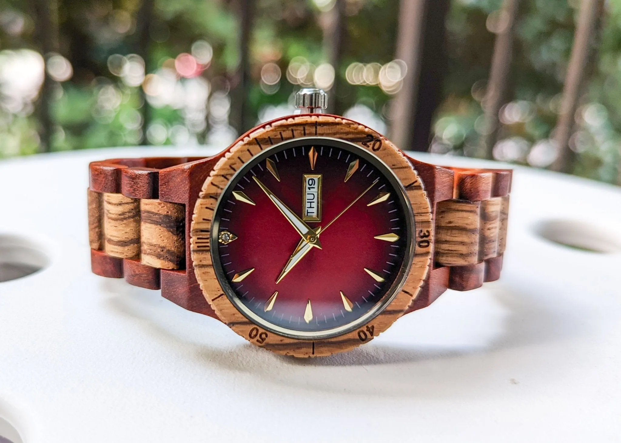 Groomsmen Set of 10 Wooden Watch Zebra | Justo