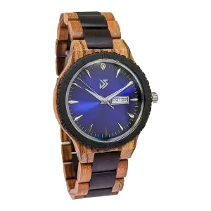 Groomsmen Set of 7  Wooden Watch Justo | Blue