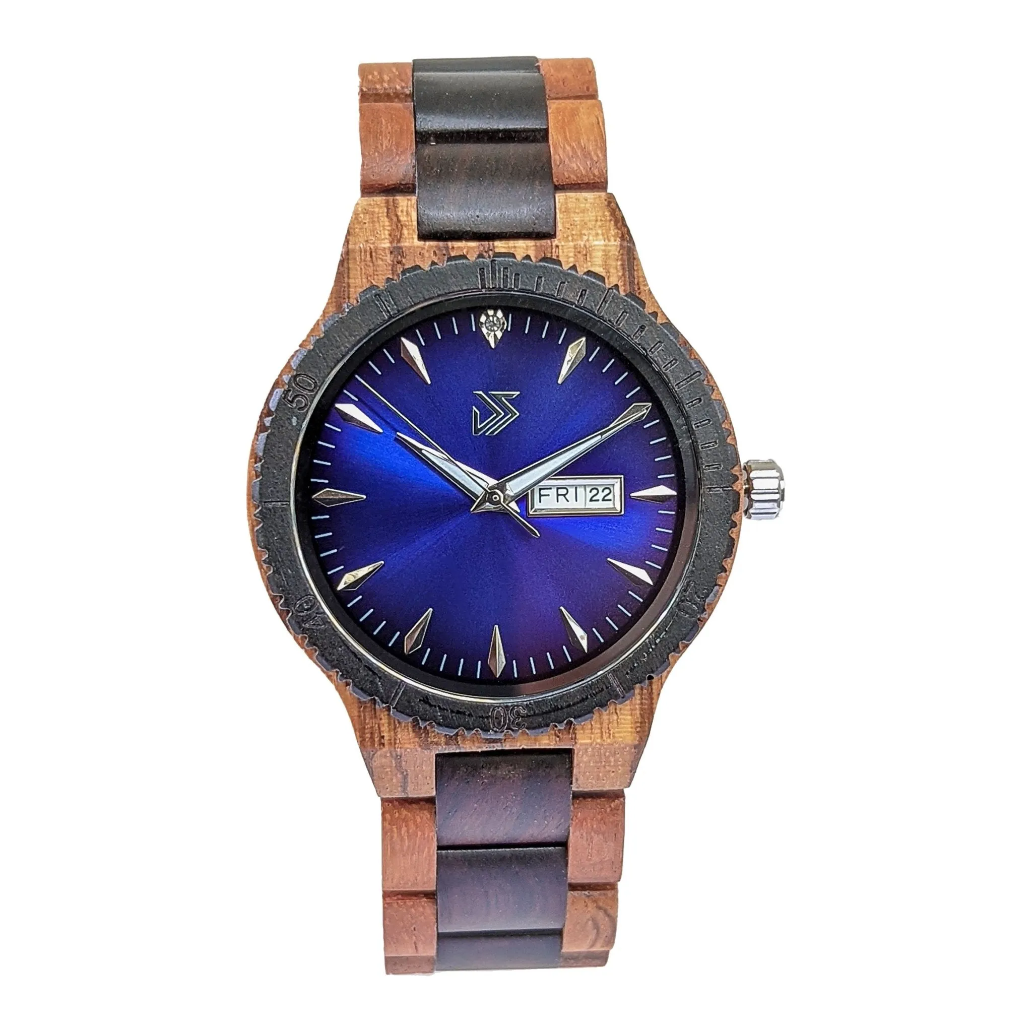Groomsmen Set of 7  Wooden Watch Justo | Blue