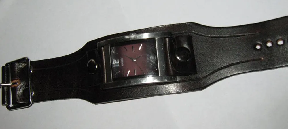 Grooved Wide Leather Watch Straps | 2 Inch